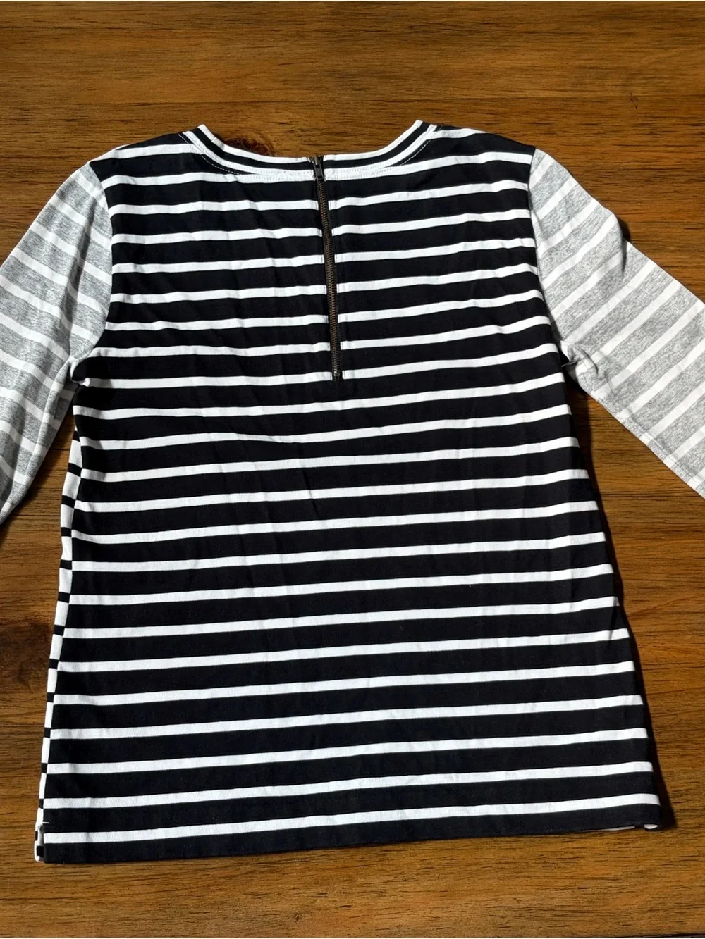 Women’s Black & White Stripe Long Sleeve Top - Brand: J. Crew